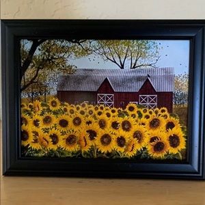 Farmhouse Barn & sunflowers picture 8x10 w/frame
